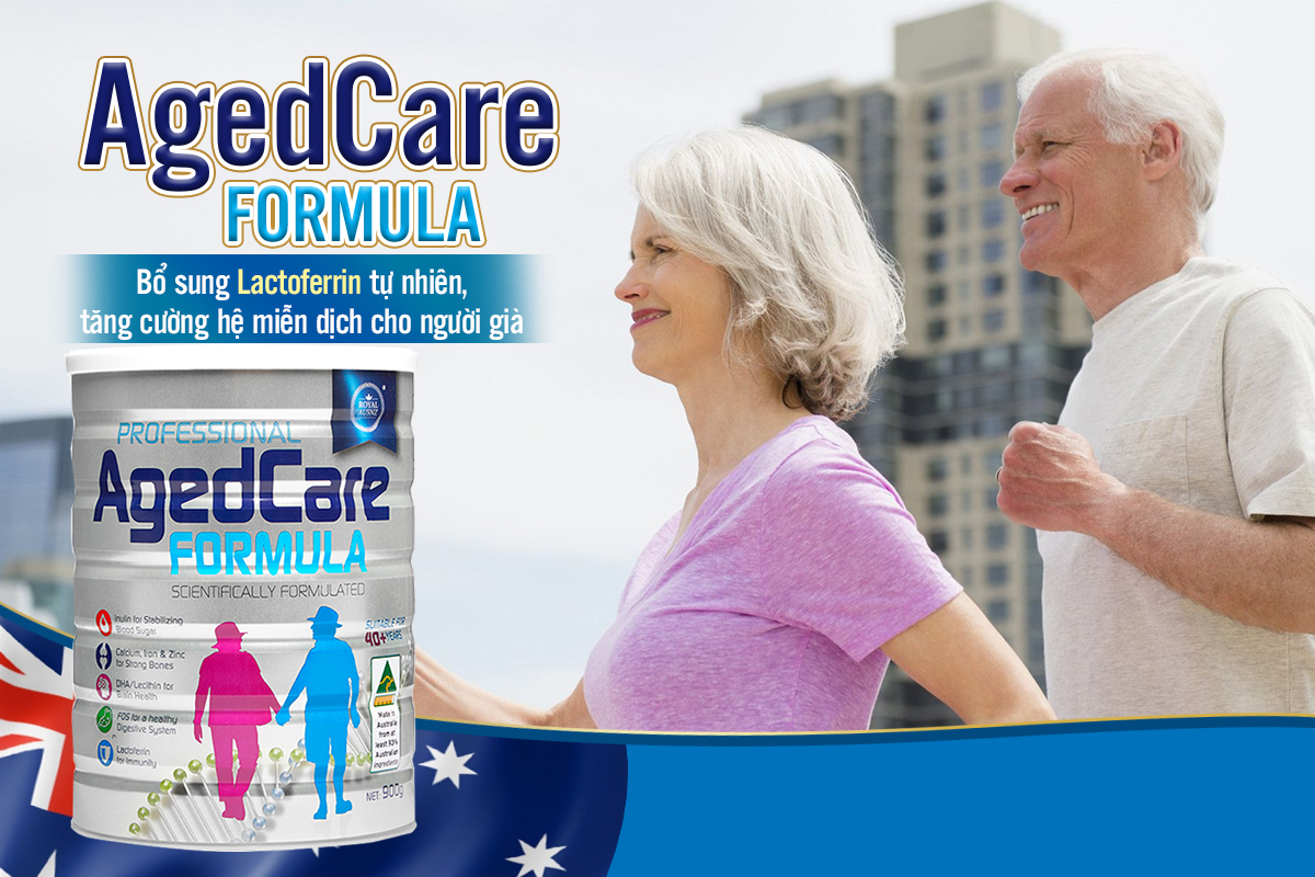 agedcare formula bổ sung lactoferrin tăng cường miễn dịch cho người gài