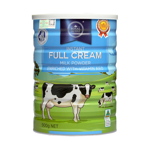Sữa Hoàng Gia Úc Royal Ausnz Full Cream Milk Powder - Sữa bột nguyên kem bổ sung vitamin A&D cho trẻ 3 tuổi trở lên (900g)