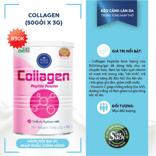 Royal Ausnz Collagen Peptide Powder – Sữa bột bổ sung Collagen thủy phân dễ hấp thụ cho cơ thể