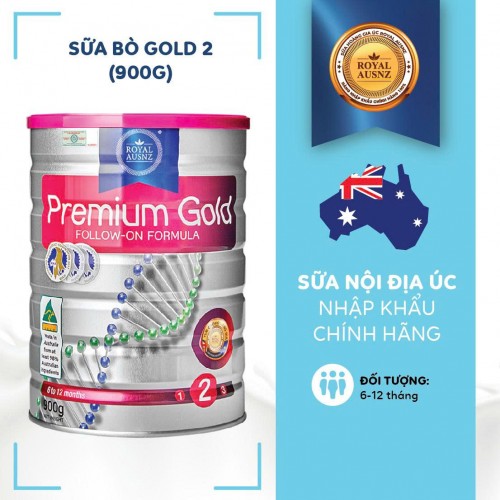 Sữa hoàng gia Úc Premium Gold 2 Follow-on Formula - Dành cho trẻ từ 6 - 12 tháng tuổi (900g)