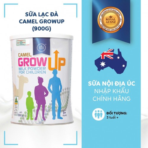 Sữa lạc đà Hoàng Gia Úc ROYAL AUSNZ Camel Grow Up Milk Powder cho bé từ 3 tuổi (900g)