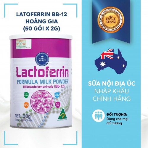 Sữa Hoàng Gia Úc Lactoferrin Formula Milk Powder Bifidobacteriumanimalis (Bb-12) - Hỗ trợ tăng cường miễn dịch (Hộp 50 gói)