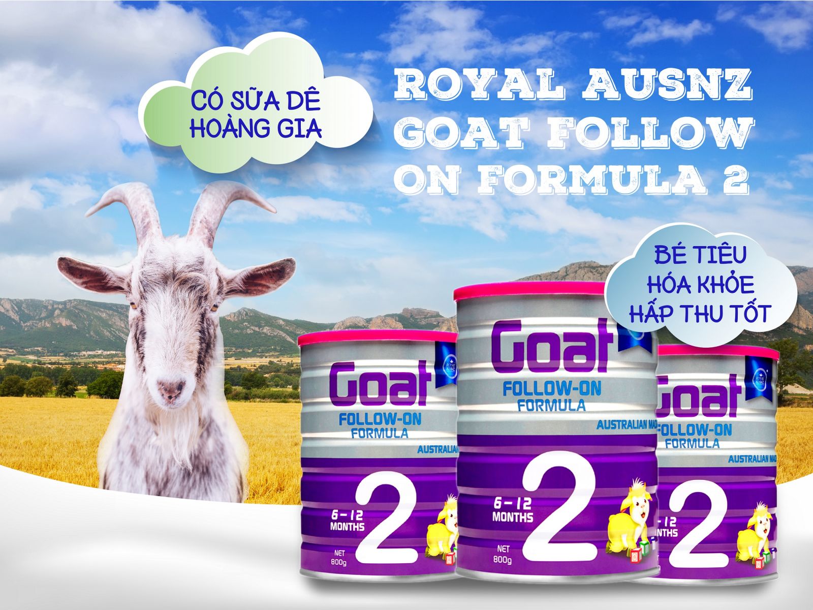 sữa dê hoàng gia Úc Royal Ausnz Goat Follow-On Formula 2