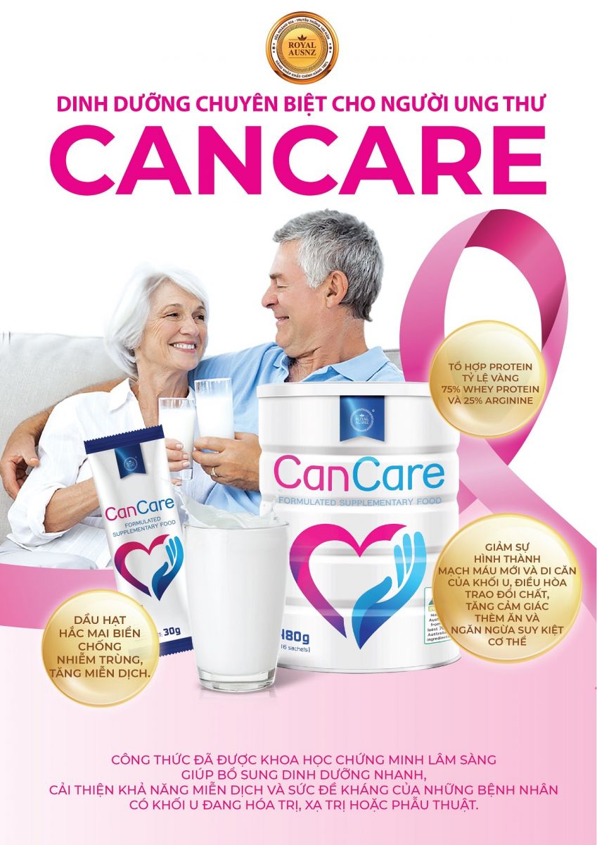 Sữa Hoàng Gia Royal Ausnz Cancare – Dinh dưỡng chuyên biệt dành cho người bệnh ung thư (480g)