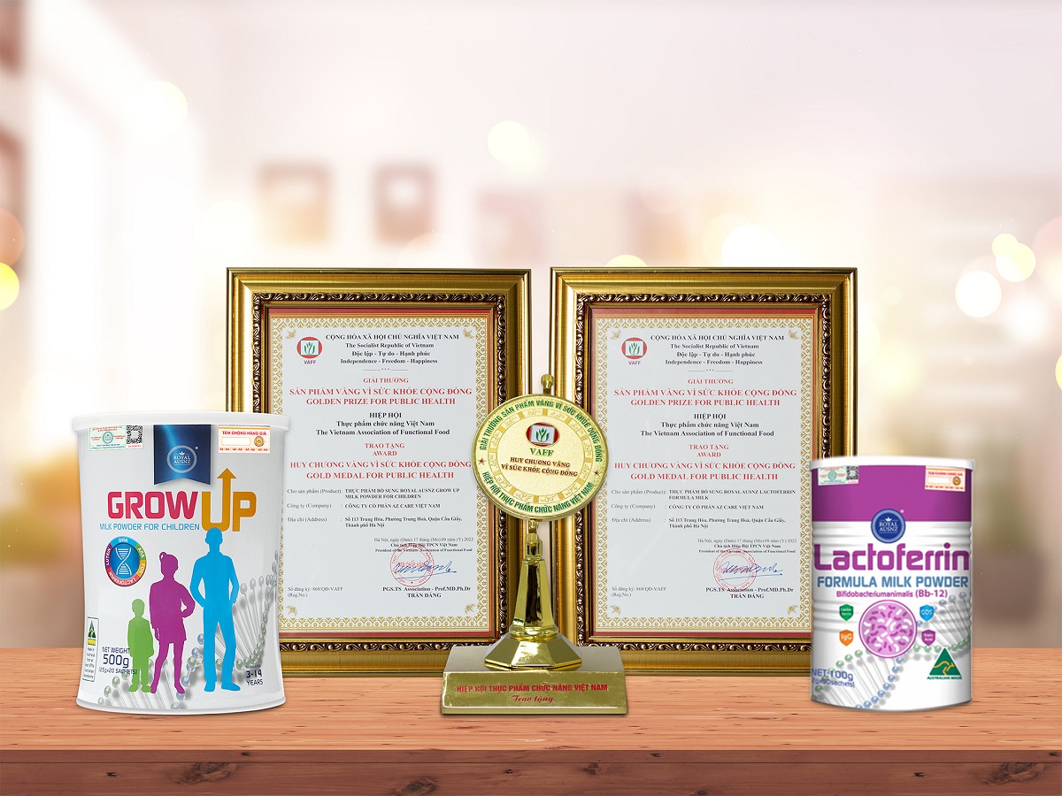 Sữa Grow Up và Lactoferrin Hồng vinh dự nhận giải thưởng 