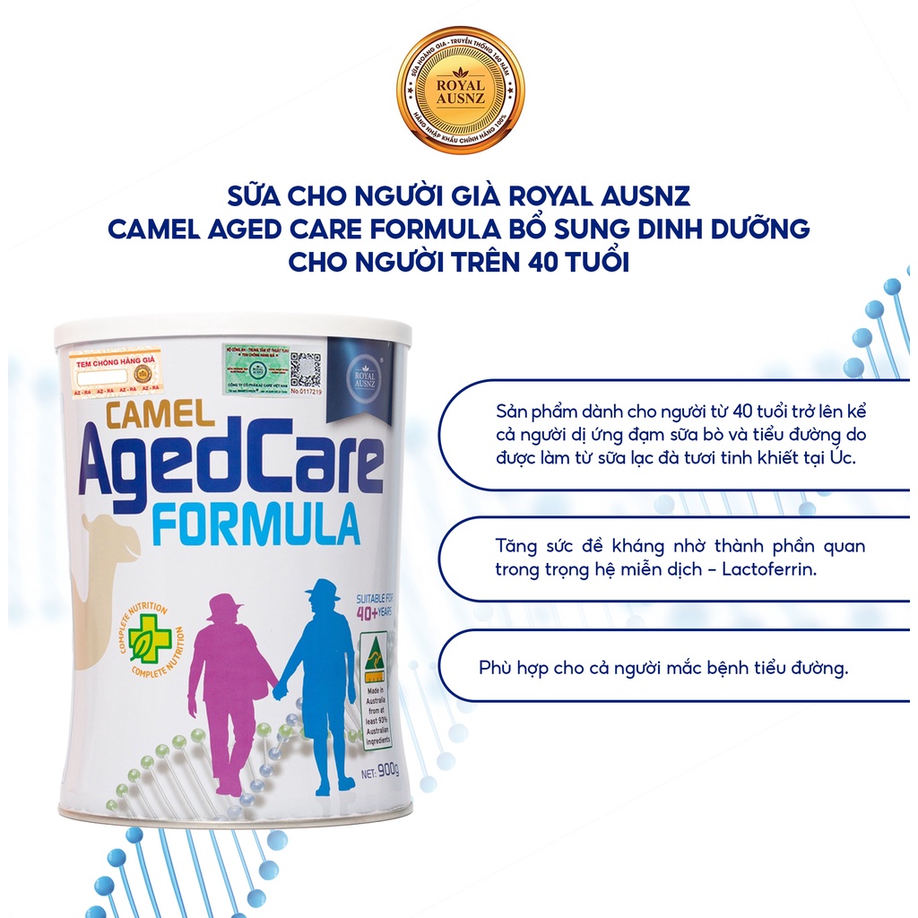 Sữa Dê Hoàng Gia Úc Royal Ausnz Goat Agedcare Formula – Dành cho người trên 40 tuổi