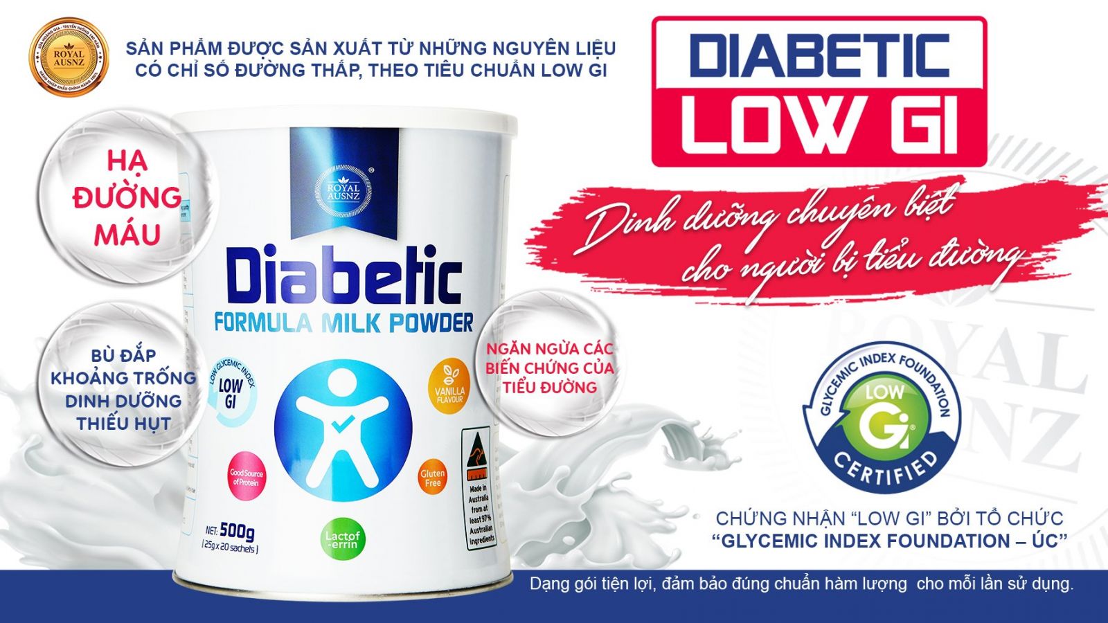 Sữa tiểu đường Diabetic và những ưu điểm vượt trội