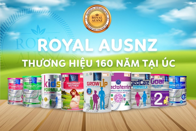 Sữa Hoàng Gia Royal Ausnz - thương hiệu có lịch sử lâu đời bậc nhất tại Úc.