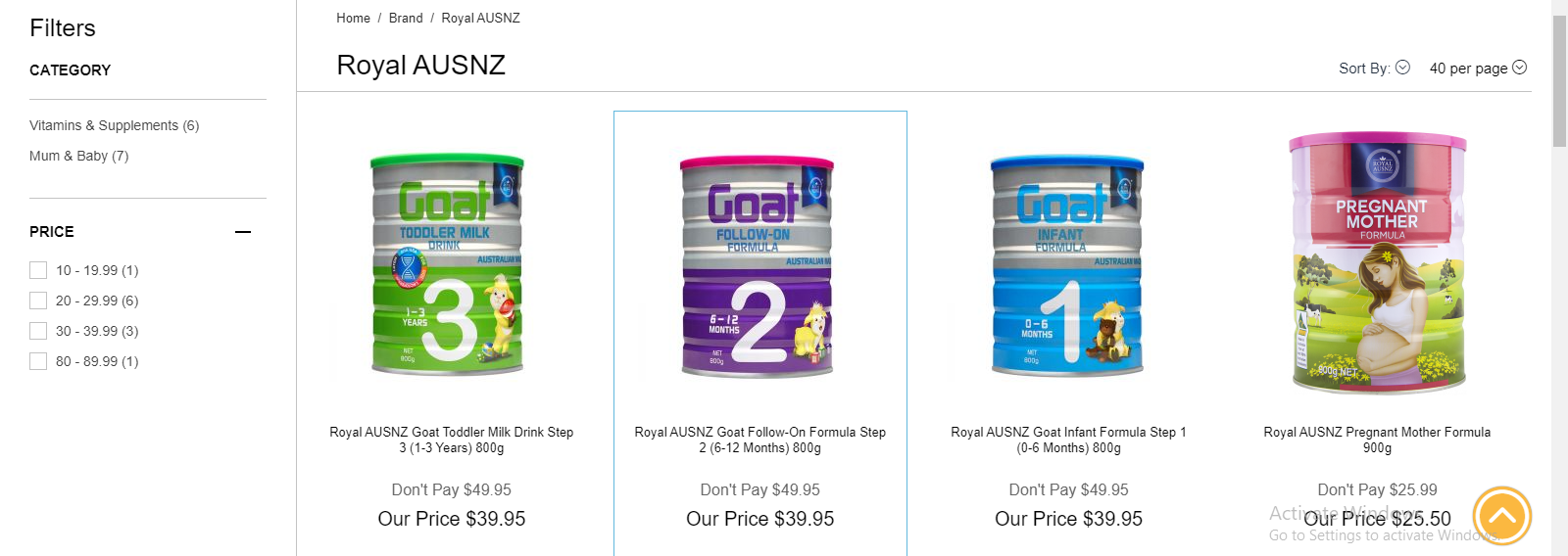 Sản phẩm Sữa Hoàng gia Royal Ausnz được bán trên Pharmacy Online