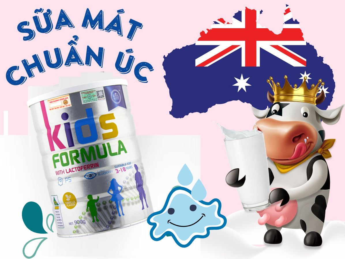Kids Formula: Sữa mát cho bé từ trên 3 tuổi tăng cân, phát triển trí não toàn diện trong suốt mùa hè oi bức