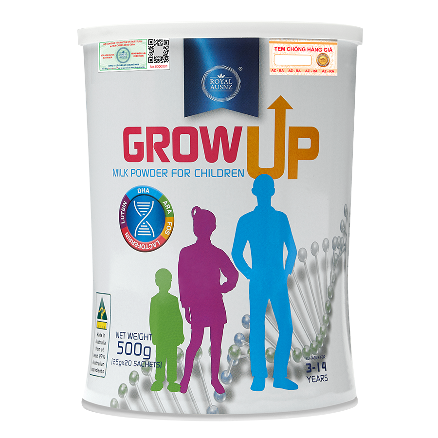 Sữa hoàng gia Grow Up - Dinh dưỡng chuyên biệt giúp phát triển chiều cao cho trẻ 3-14 tuổi