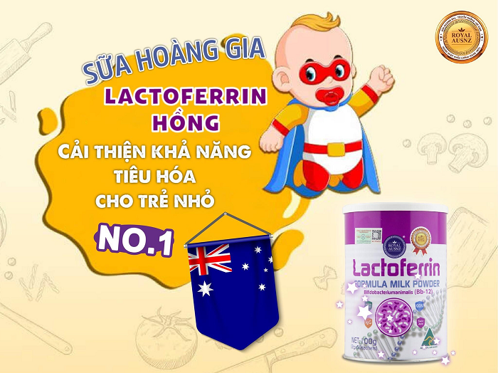  Sữa Hoàng Gia Lactoferrin hồng với 4 tác động tạo nên tấm khiên bảo vệ bé khỏi bệnh tật