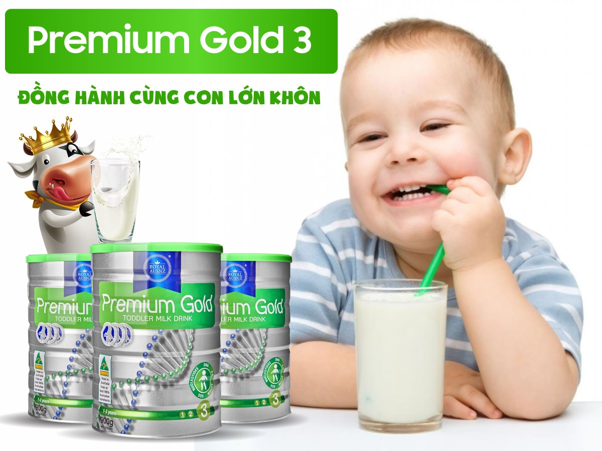 a. Sữa Hoàng Gia Úc Premium Gold 3 – Sữa không thể thiếu cho sự phát triển trí não của bé