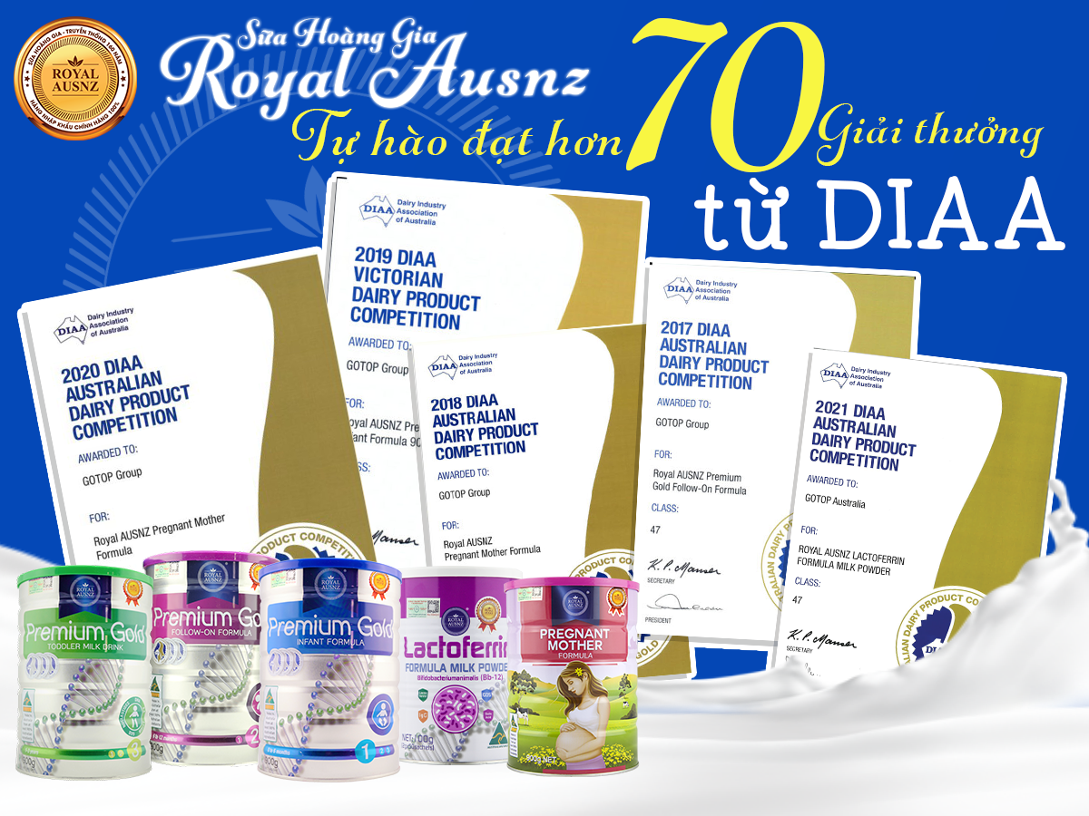 Sữa Hoàng Gia Gold số 3 đến từ thương hiệu sữa Royal Ausnz – Úc nổi tiếng với hơn 160 năm kinh nghiệm
