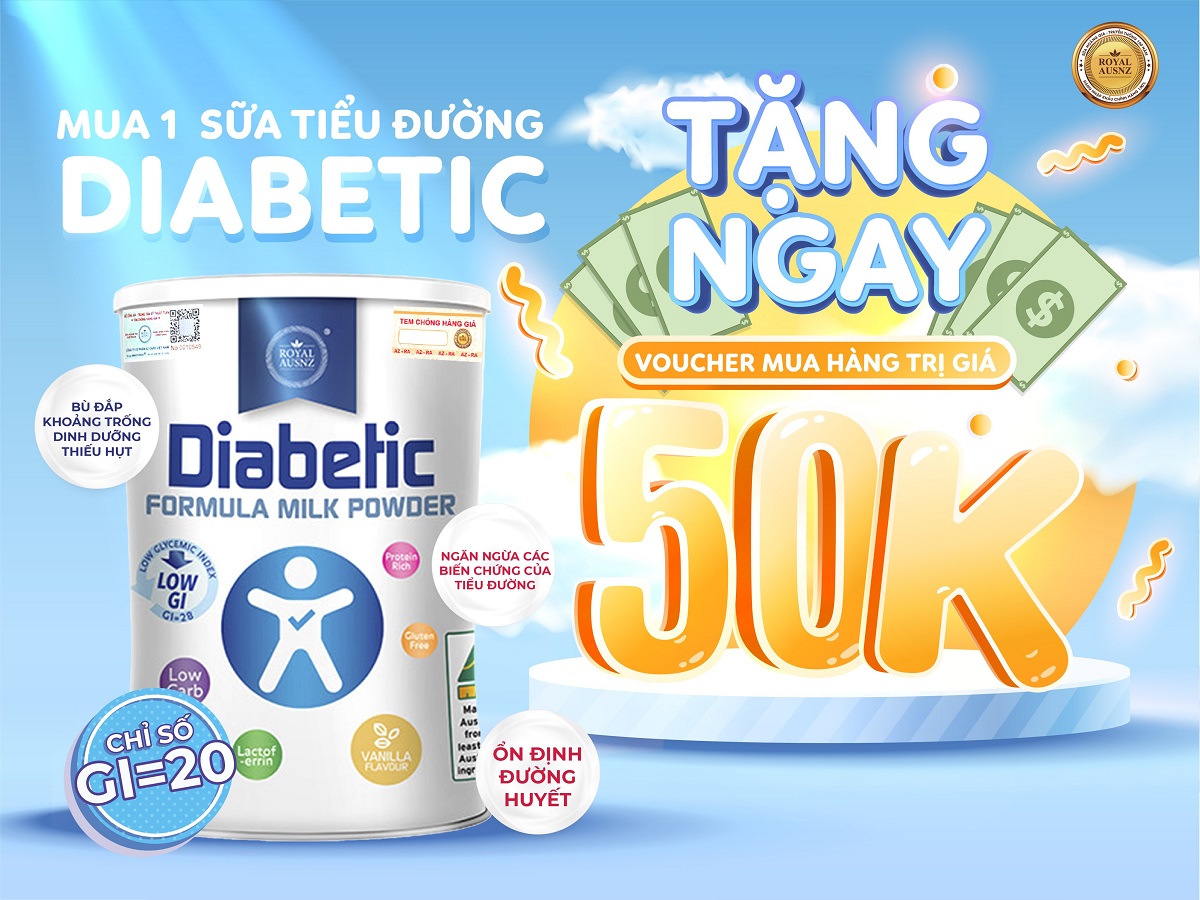 Tặng thẻ cào điện thoại 50k – Khi mua 1 lon sữa cho người tiểu đường Diabetic