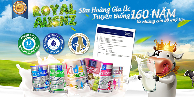 Royal AUSNZ là thương hiệu sữa  thuộc tập đoàn GOTOP 