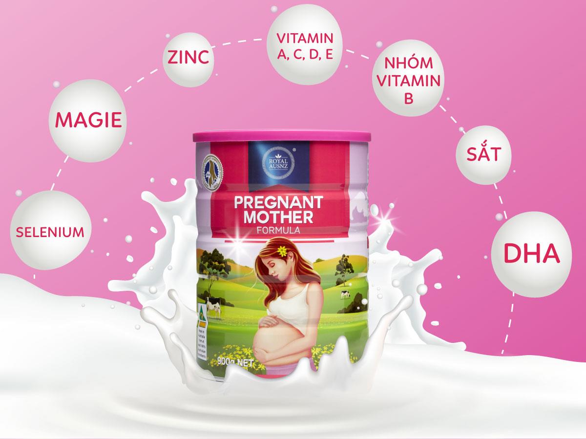 Sữa Hoàng Gia Úc dành cho bà bầu bổ sung đến 16 loại Vitamin và khoáng chất